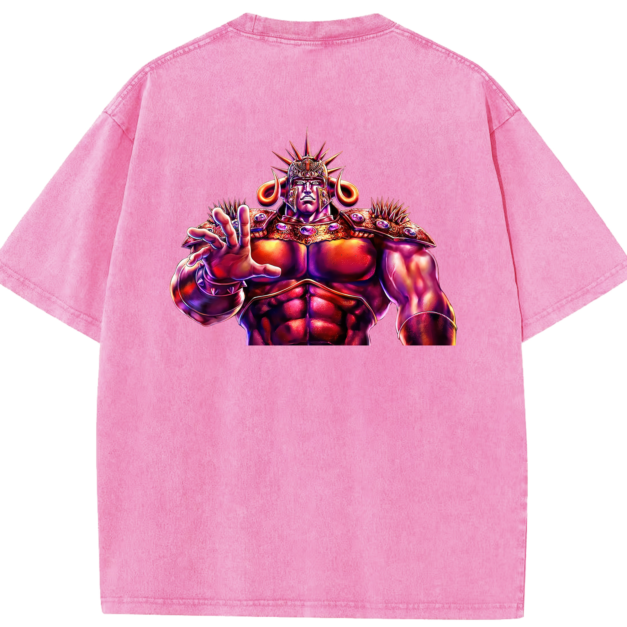 （画像用） 北斗の拳 Fist of the North Star 綿100% ヴィンテージ風 半袖Tシャツ（背面プリント）